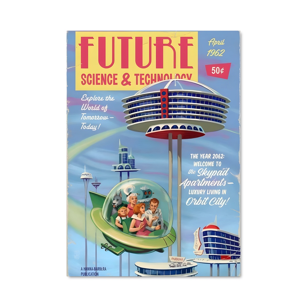 Poster Foire Futuriste – affiche Espace rétro